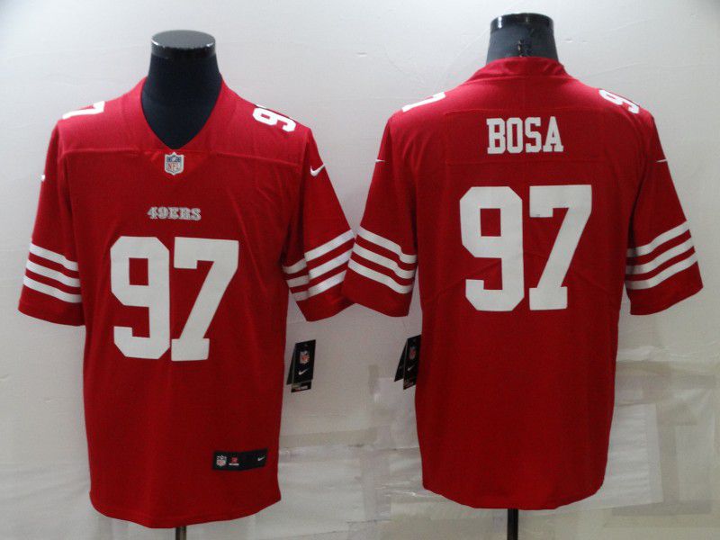 Men San Francisco 49ers 97 Bosa Red 2023 Nike Vapor Limited NFL Jersey
